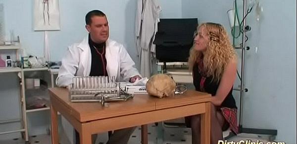  cute schoolgirl visit our horny doctor